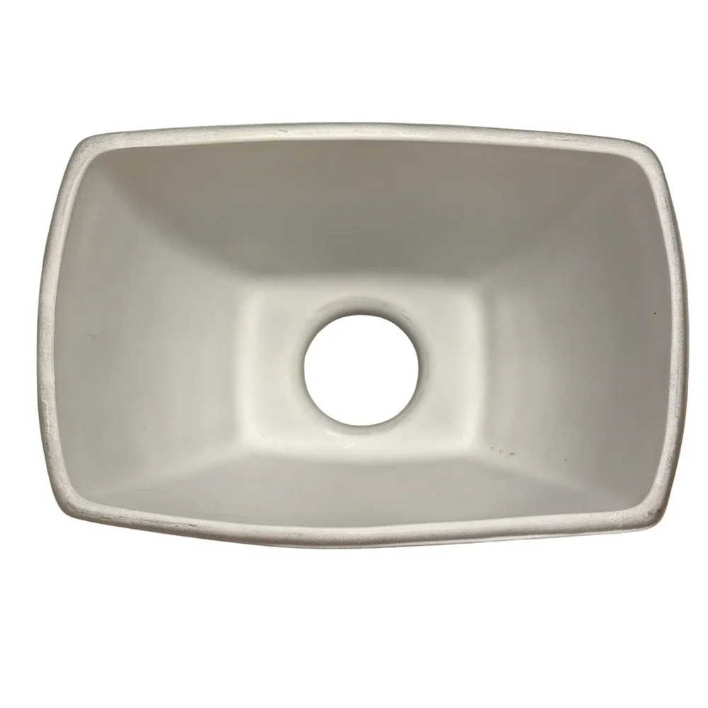 MCM White Frosted Glass Rectangular Bell Lamp Shade Replacement Globes Set of 4